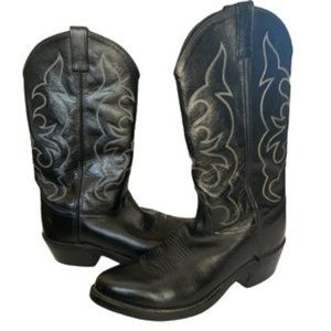 MEN'S OLDWEST BLACK COWBOY BOOT - TBM3010 Sz 7.5 D